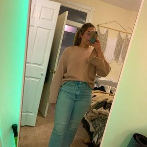 Pink bell sleeve sweater